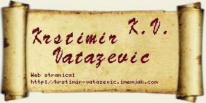 Krstimir Vatazević vizit kartica